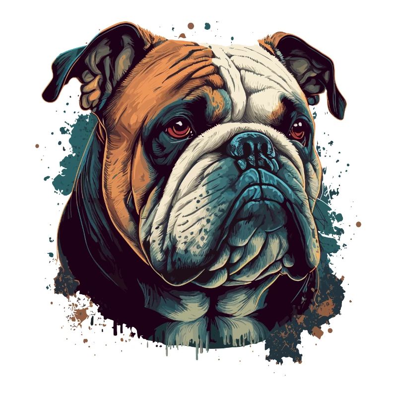 Bulldoggenkopf Illustration