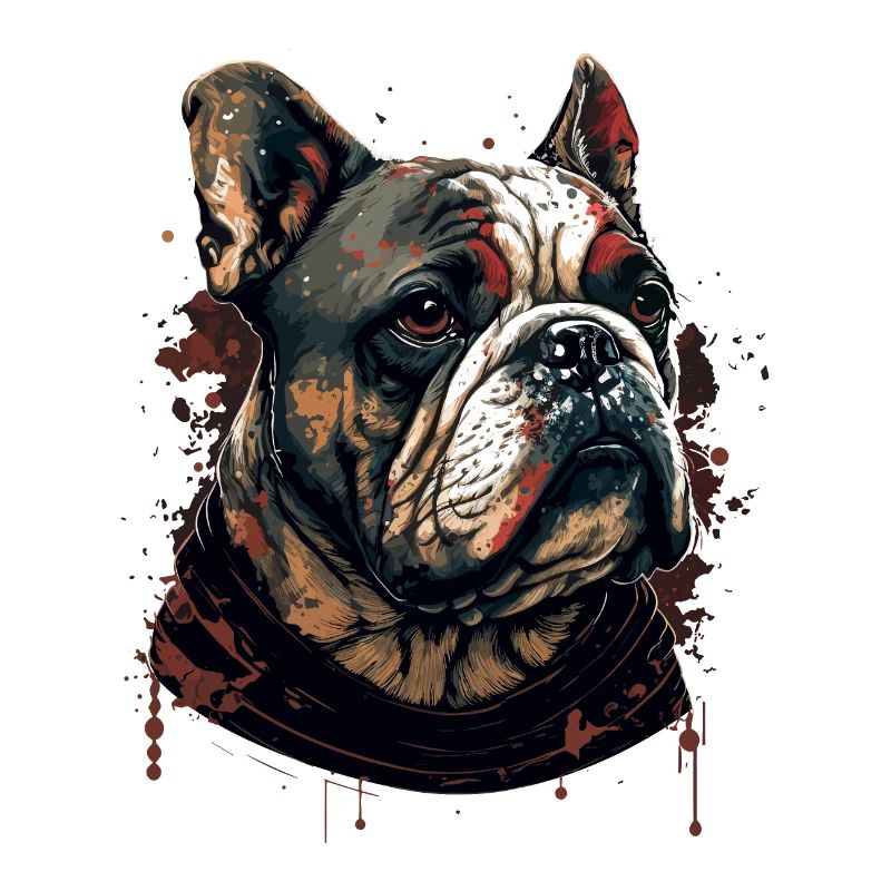 Bulldoggenkopf Kunst