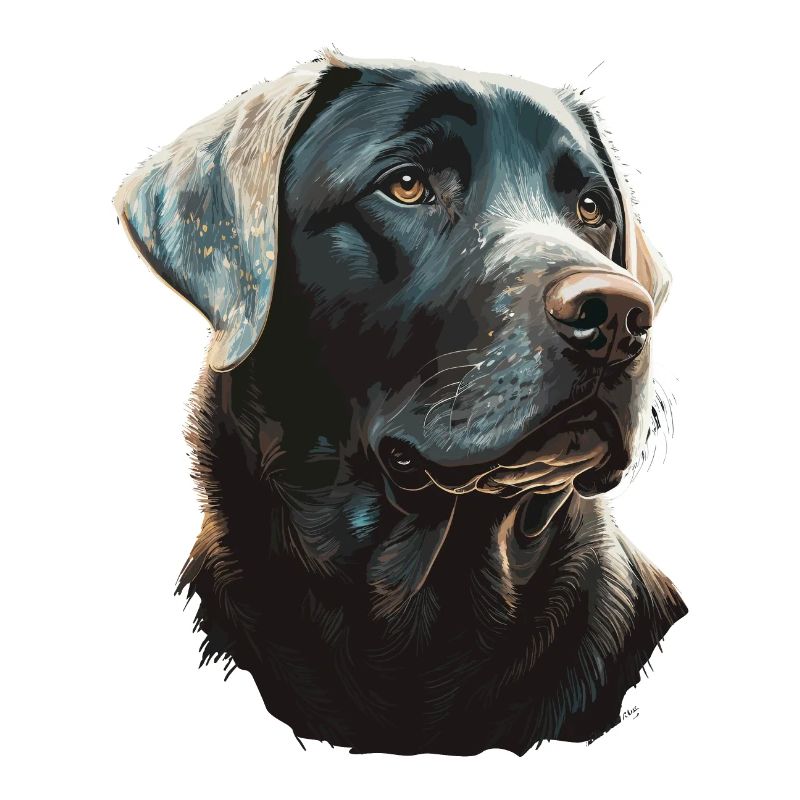 Labrador Retriever on Glowing lights