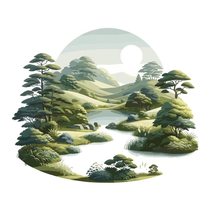 Landschaft - Illustration