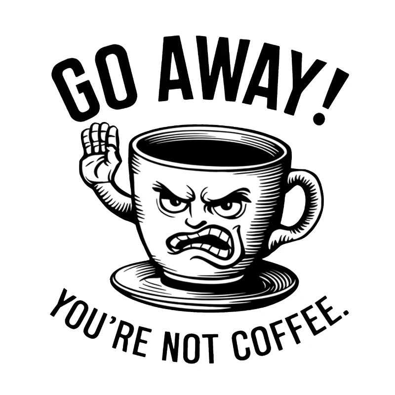 Partez! Vous n’êtes pas du café.
