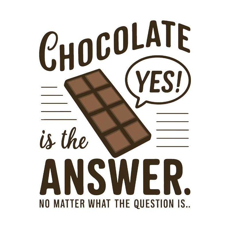 Le chocolat est la réponse. Peu importe la question
