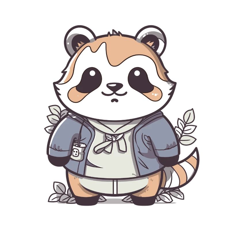 Waschbär - Kawaii Style
