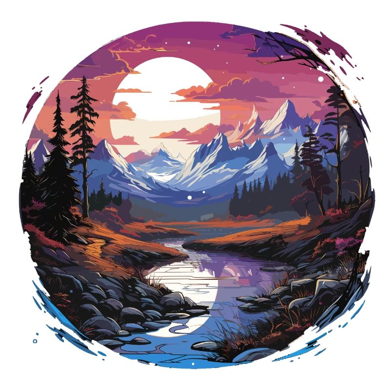 Landschaft - Illustration