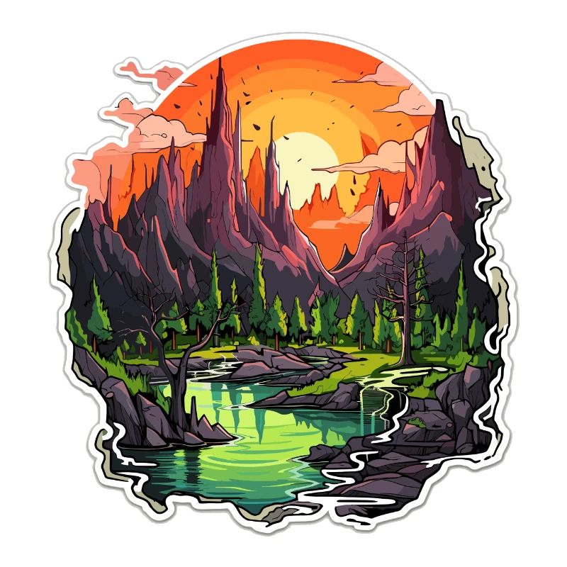 Landschaft - Illustration