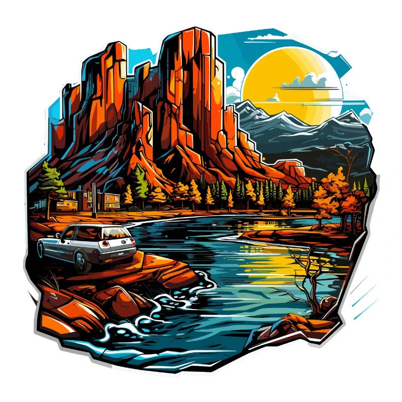 Landschaft - Illustration