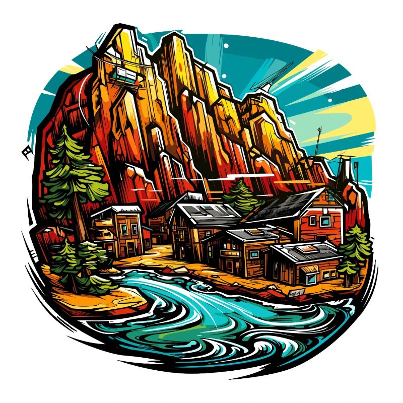 Landschaft - Illustration