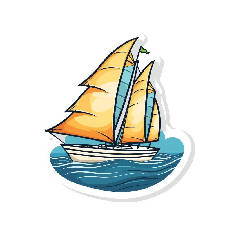 Segelboot - Illustration