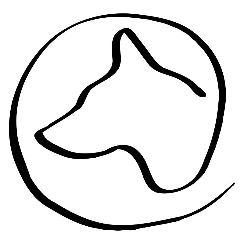 Hundekopf im Kreis