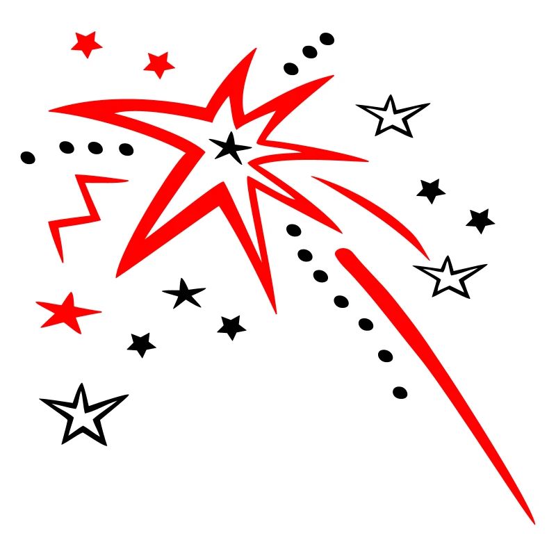 Sterne, Feuerwerk, Sternschnuppe