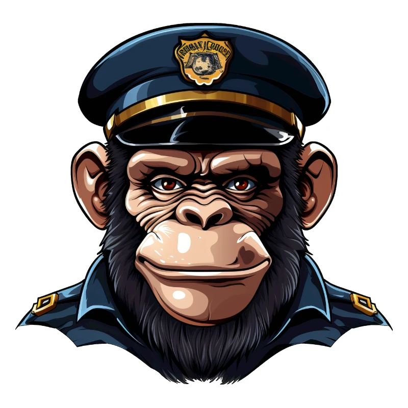Schimpansen Polizistin