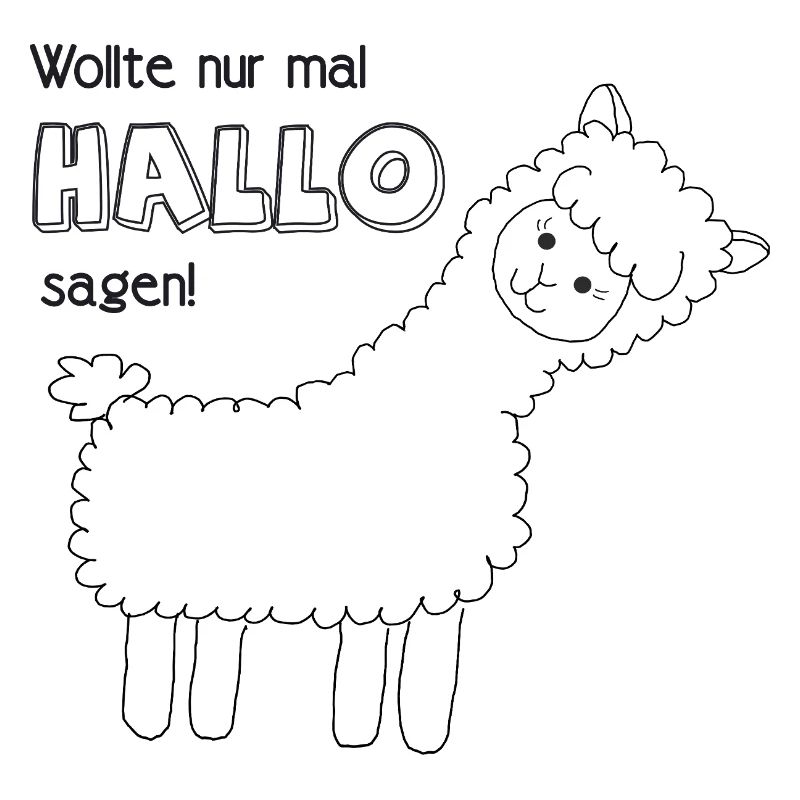 Kleiner Alpaka-Gruß