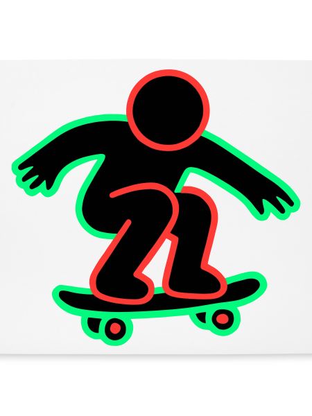 Neon Skateboarder Linienkunst