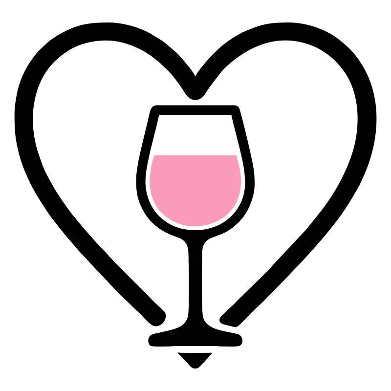 Herz + Roséwein – Rosé Lover