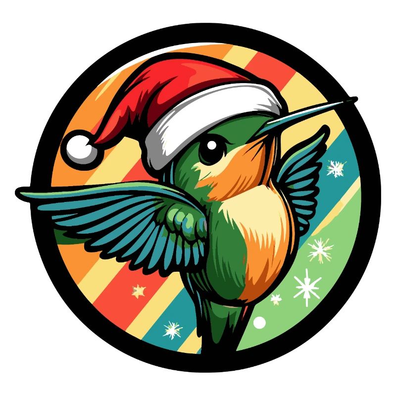 Kolibri im Regenbogen Weihnachtslook