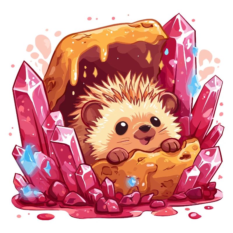 Igel im Kristallhonig Nest