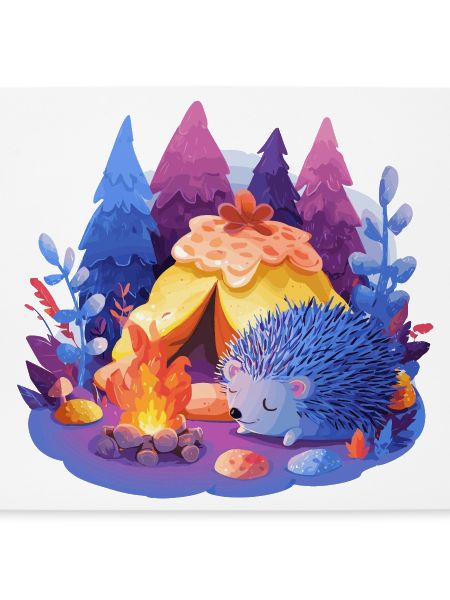 Schlafender Igel am Lagerfeuer
