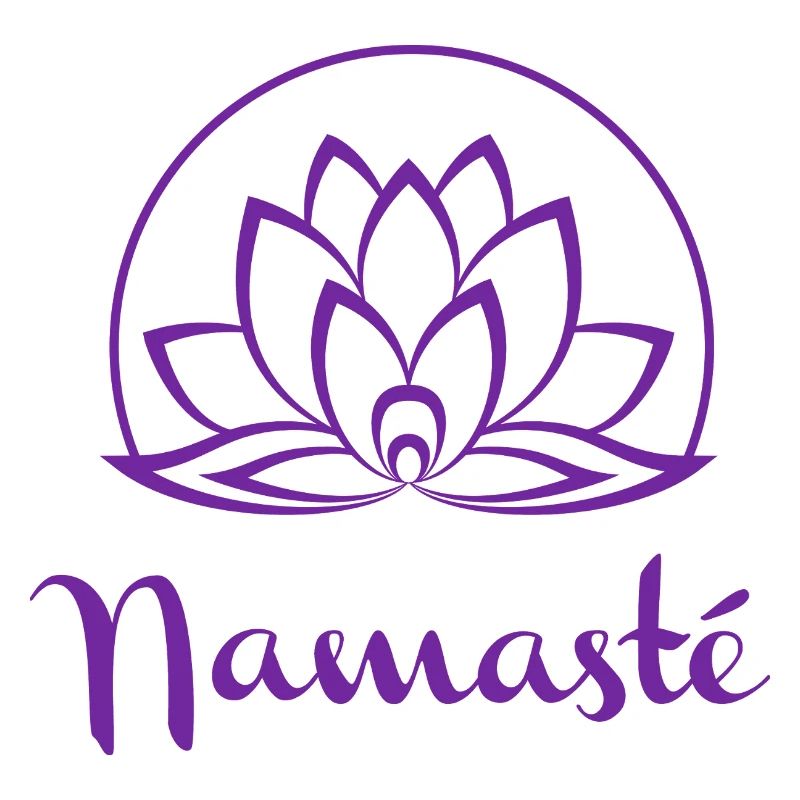 Violetter Lotus Namaste-Emblem