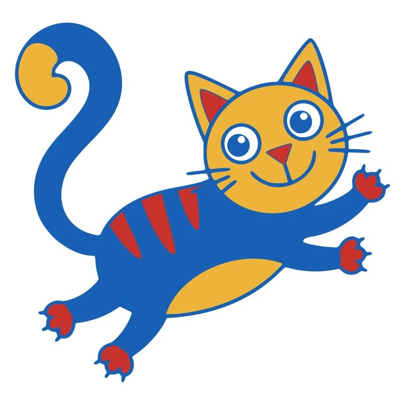 Bunter Katzenzauber Sprung