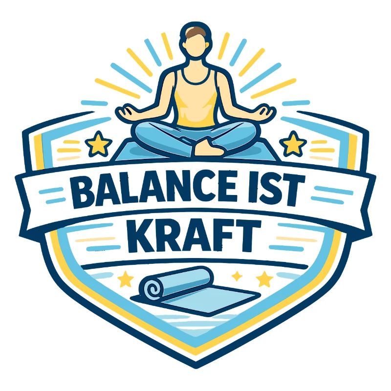 Balance ist Kraft – Yogamotiv