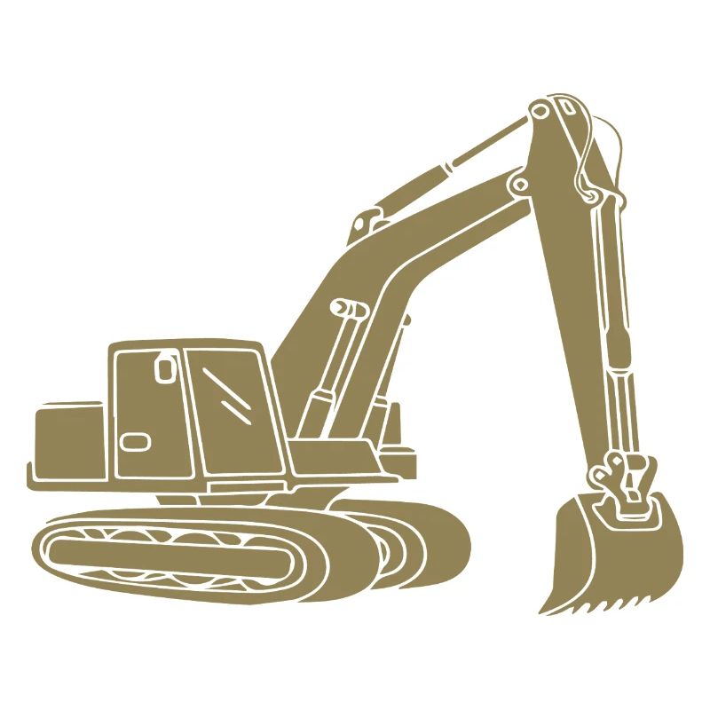 Bagger Silhouette Baugeräteführer Tiefbau