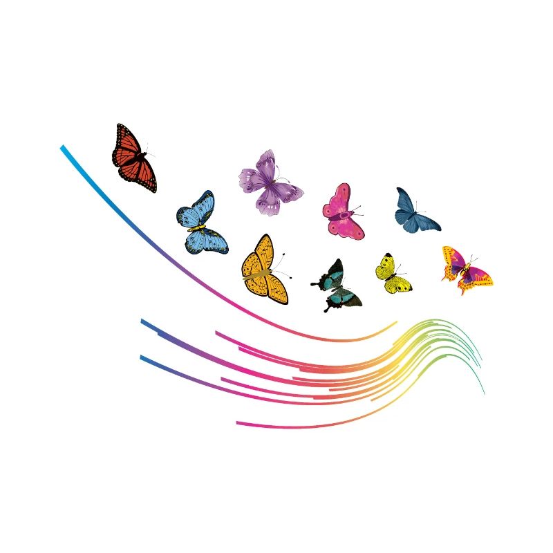 Fliegende Schmetterlinge Welle