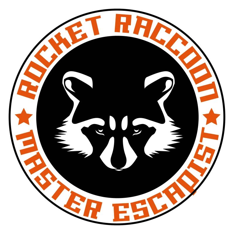 Rocket-Waschbär voll Logo