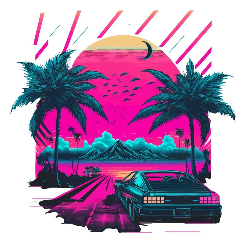 Synthwave Palm Beach