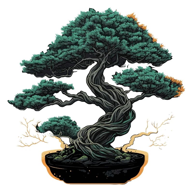 Polierter Bonsai-Baum