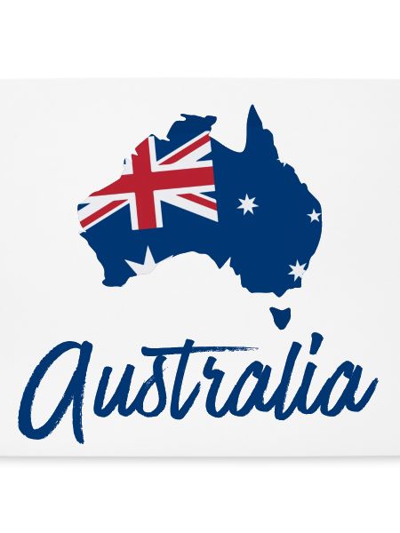 Australien mit Flagge