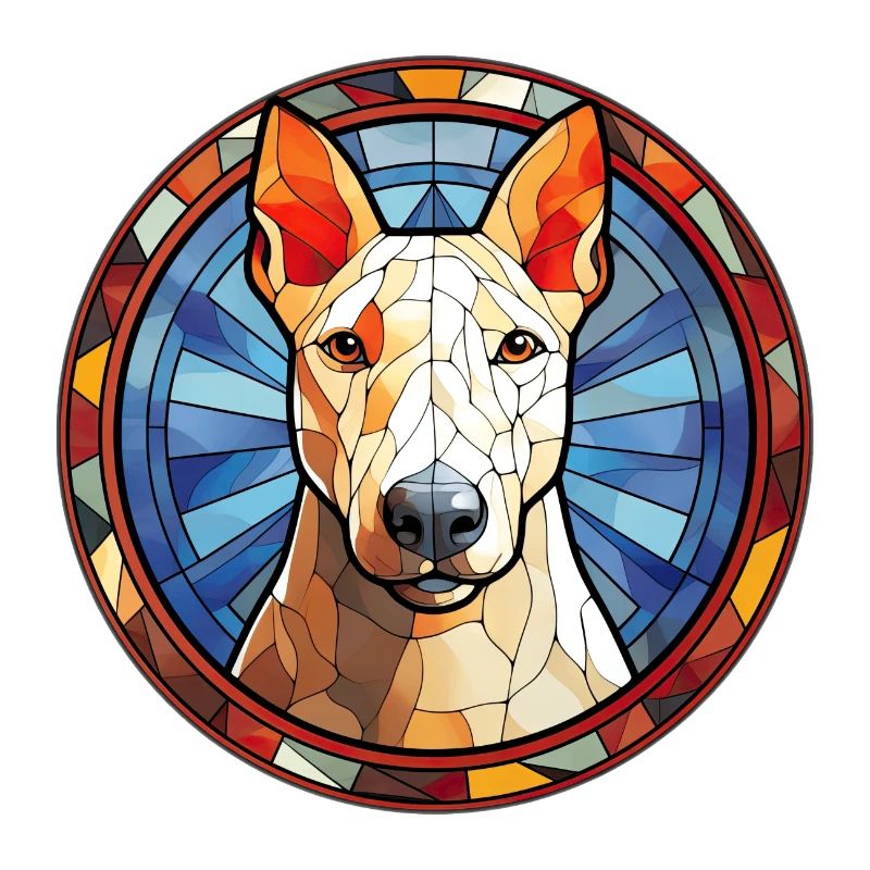 Bullterrier Hunderasse Aquarellglas