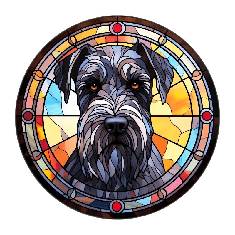Riesenschnauzer Hunderasse Aquarellglas