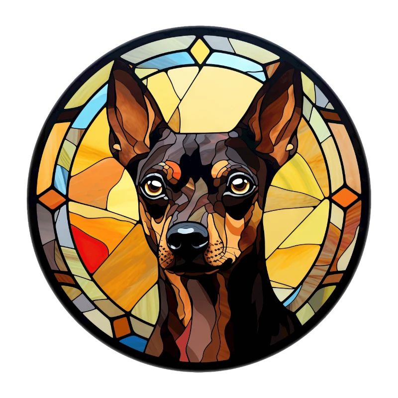 Zwergpinscher Hunderasse Aquarellglas