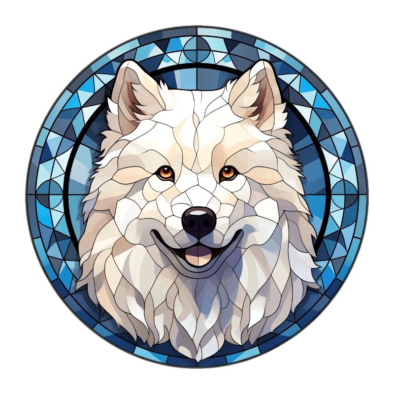 Samojede Hunderasse Aquarellglas