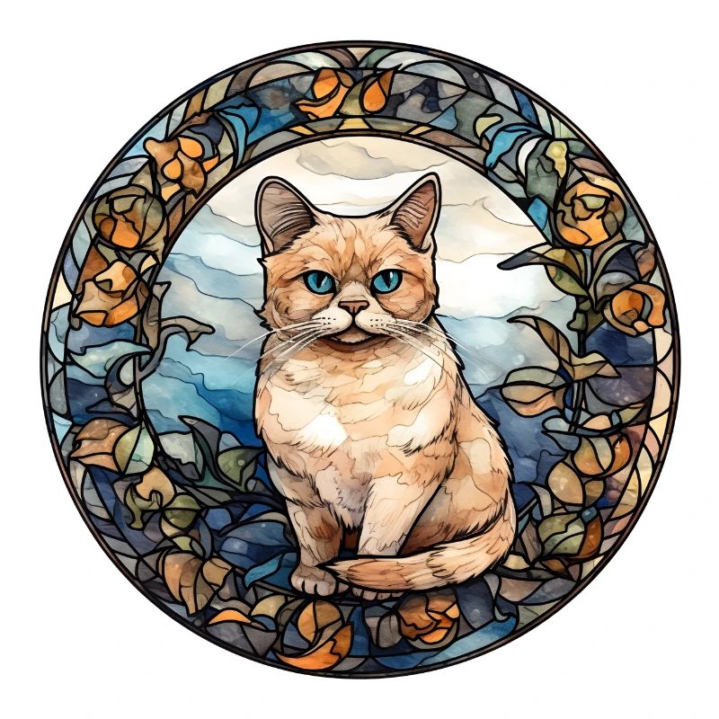 Munchkin Katzenrasse Aquarellglas