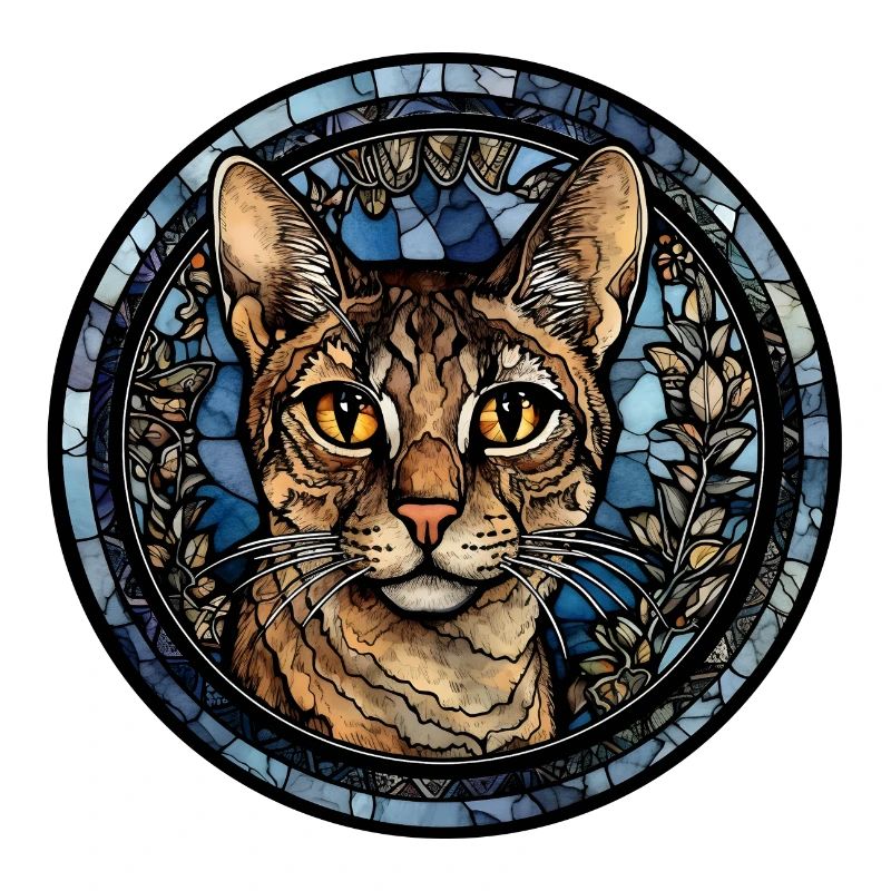 Savannah Katzenrasse Aquarellglas