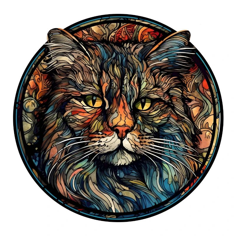 Ragamuffin Katzenrasse Aquarellglas