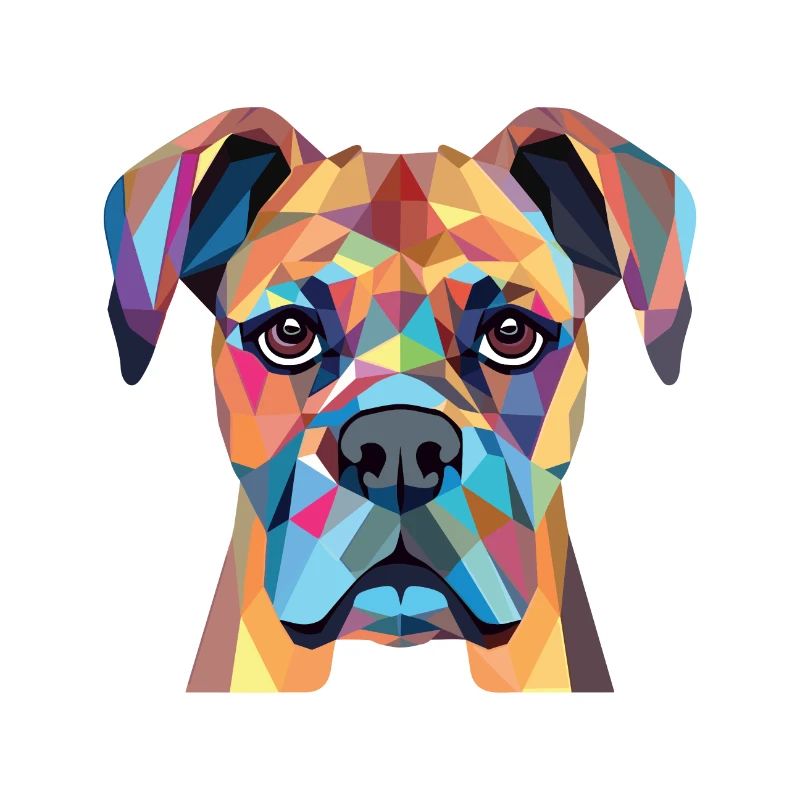 Boxer-Hundsrasse bunte Aquarell-Illustration