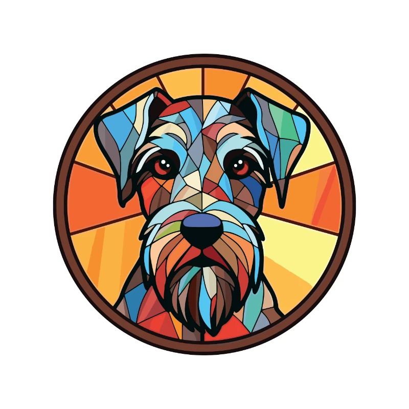 Standard-Schnauzer-Hunderasse buntes Aquarell