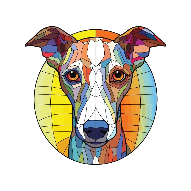 Whippet-Hunderasse Bunte Aquarell-Illustration