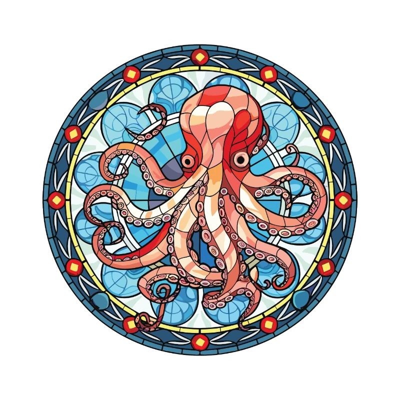 Oktopus bunte Aquarell-Tier-Illustration