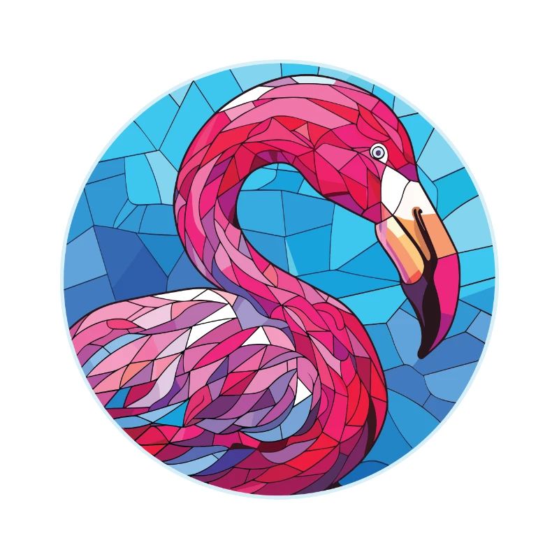 Flamingo bunte Aquarell-Tierillustration
