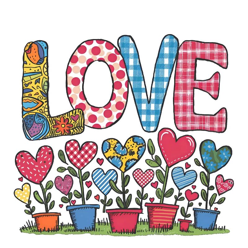 LOVE - Herzblumen