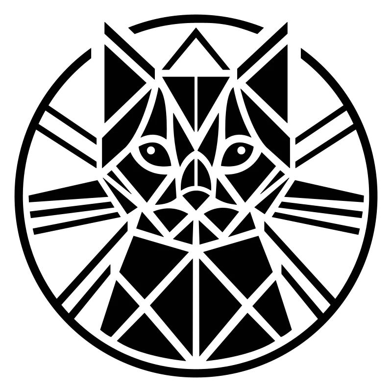 Cat Artifact Motif Abstract