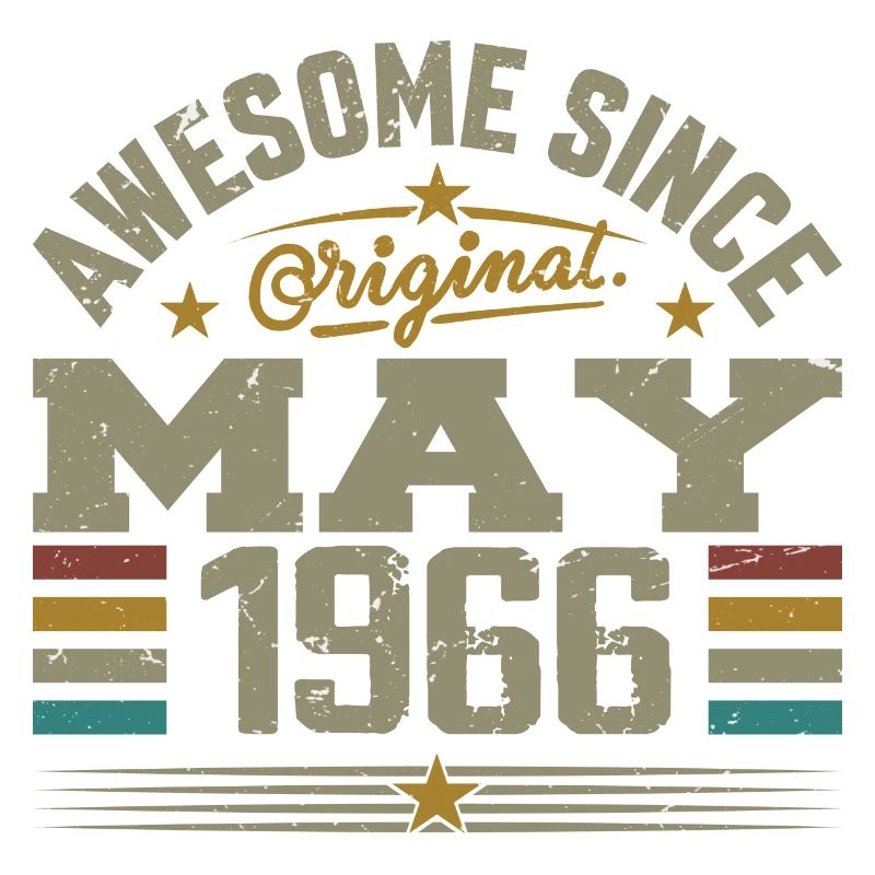 Vintage May 1966 May 1966 Born in May 1966 Original