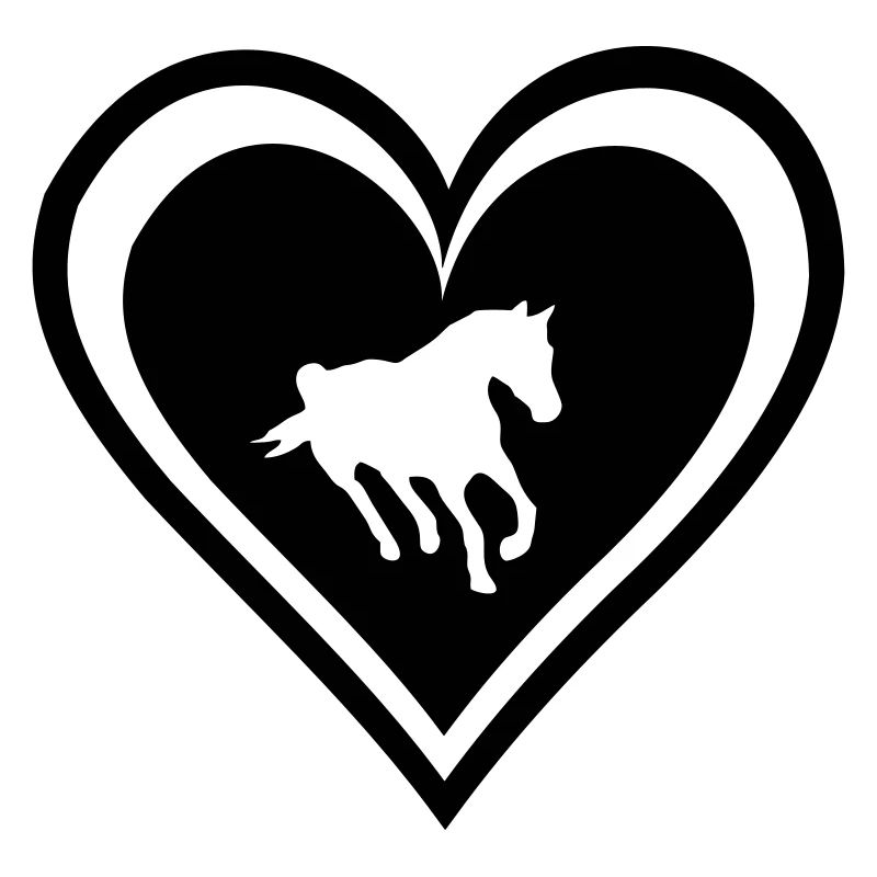 Herz mit Pferd