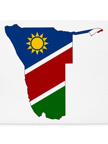 Namibia Flagge Landkarte