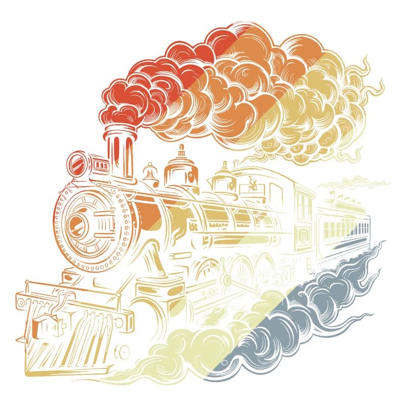 Retro Dampflokomotive