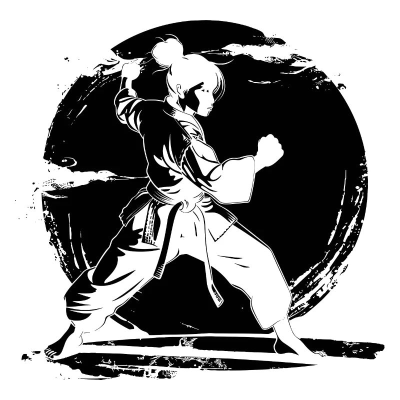 Karate Mädchen Skizze