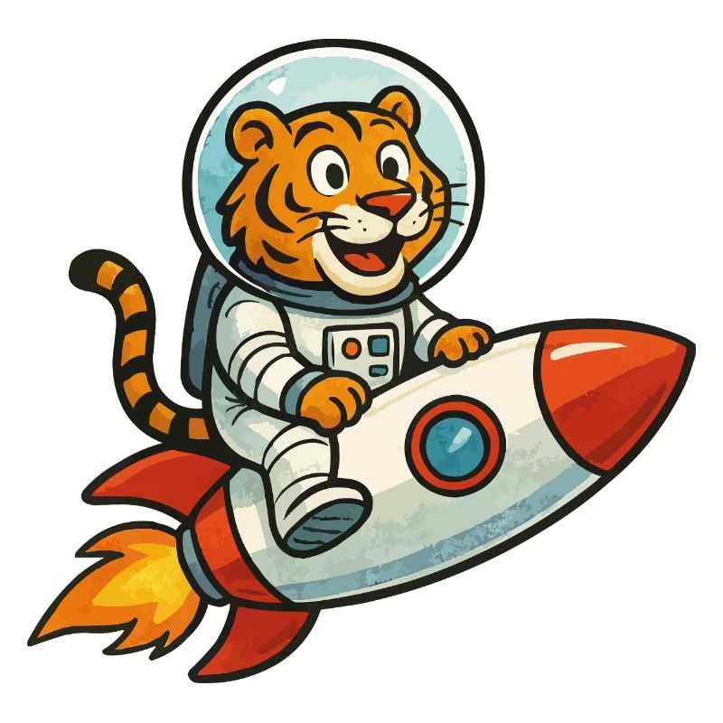 Abenteuer Tiger im Raumfahrt-Design